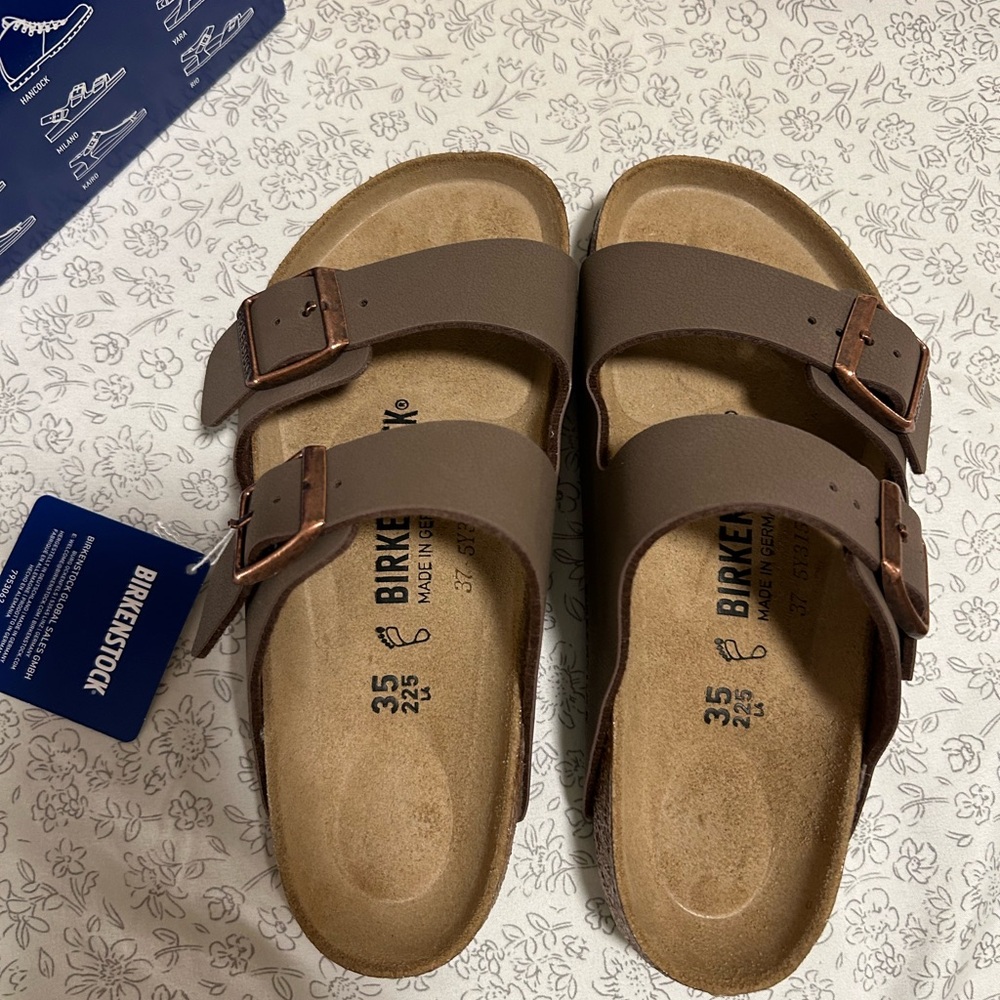 NWT SIZE 35 Birkenstock Arizona Sandal Box - Mocca (Brown)